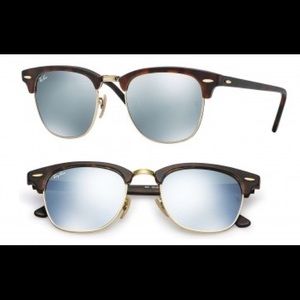 Ray Ban Clubmaster Flash Lens Sunglasses NWOT